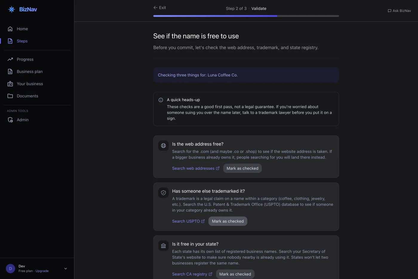 A guided task wizard that explains each step in plain language