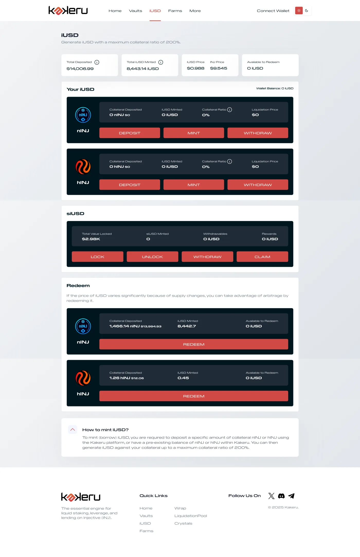 The Kakeru dashboard