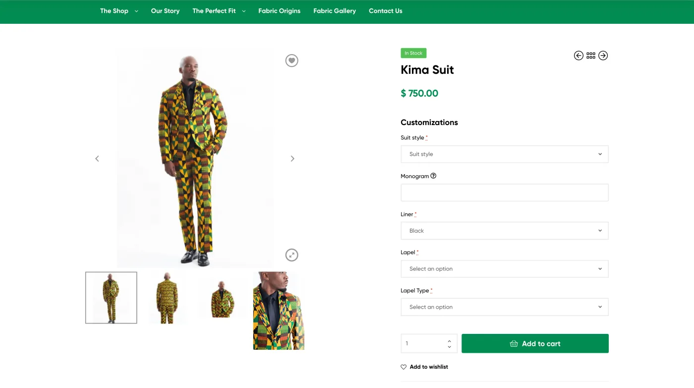 The redesigned product page